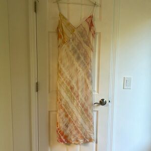 All Saints tie dye slip dress NWT